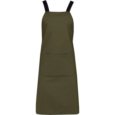 Afbeelding van Schort/Tuniek/Werkblouse Unisex One Size Kariban Mossy Green 100% Katoen
