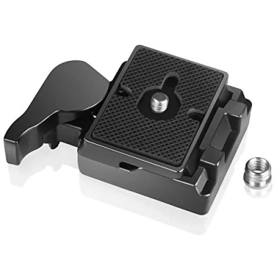 Afbeelding van UTEBIT Plateau Rapide pour Appareil Photo 323 Pince Trepied Clamp Adaptateur Quick Release QR Compatible Le Système Manfrotto RC2，Appareil