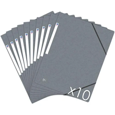 Afbeelding van Oxford Top File+ Documentenmap, 3 flapjes, A4 formaat, elastisch, 10 stuks