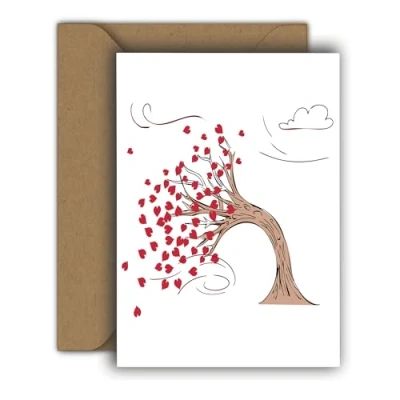 Afbeelding van Edition Colibri Valentijnskaart voor hem en haar, A6 formaat, opvouwbaar, met envelop, liefdeskaart, verjaardagskaart, grappige Valentijnsdagkaart