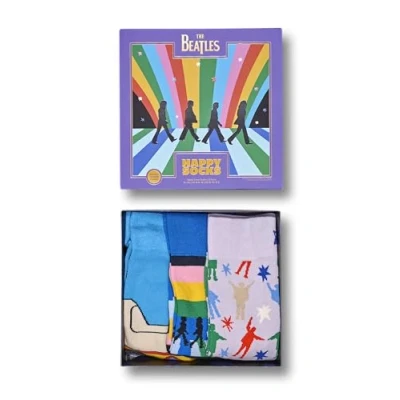 Afbeelding van Happy Socks giftbox 3P sokken Beatles multi 36 40