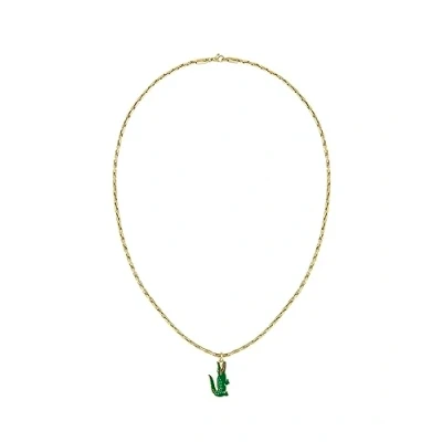 Afbeelding van Lacoste Unisex Ketting goldcoloured/green, Maat: One Size, Gold coloured/green