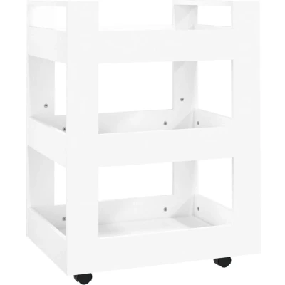 Afbeelding van Keukentrolley 60x45x80 cm bewerkt hout wit
