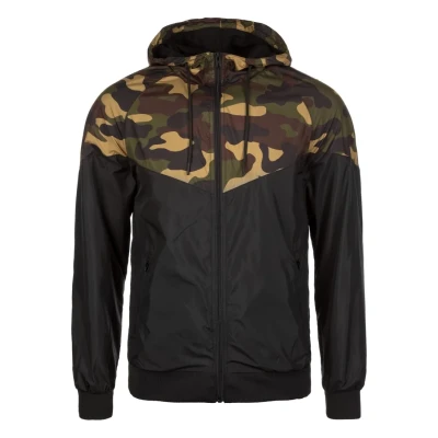 Afbeelding van Urban Classics Graphic Printed Lichte jas, Heren, Maat: Small, Black/ green