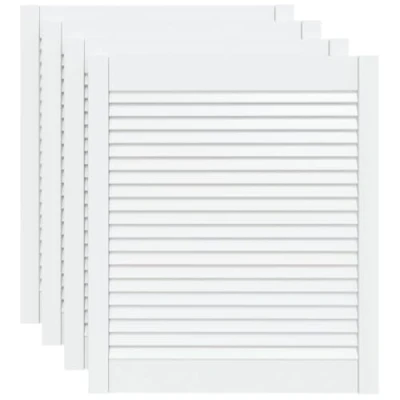 Afbeelding van vidaXL Lamellenkastdeuren 4 stuks wit 69 x 59,4 cm massief grenen