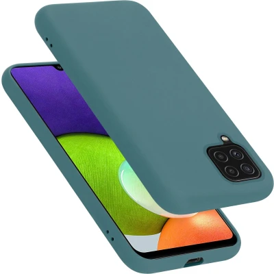 Afbeelding van Cadorabo Hoesje geschikt voor Samsung Galaxy A22 4G / M22 M32 in LIQUID GROEN Beschermhoes gemaakt van flexibel TPU silicone Case Cover