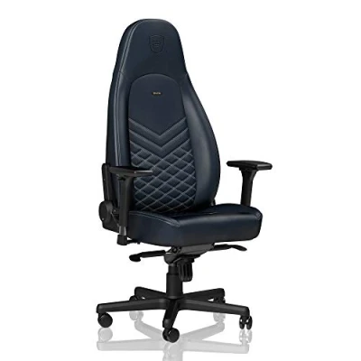 Afbeelding van Noblechairs Icon Real leather gamestoel blauw/grijs