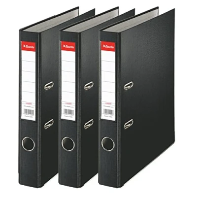 Afbeelding van Esselte, Essentials, set van 3 ordners, zwart, rug 50 mm, A4, PP, 624298