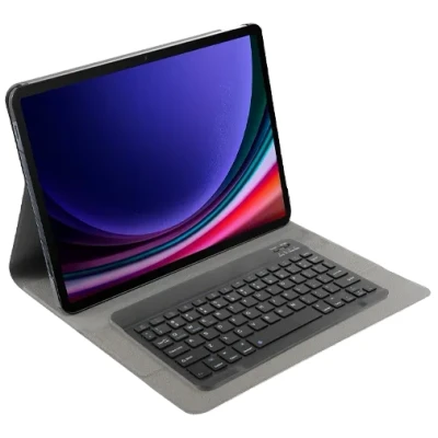 Afbeelding van Samsung Galaxy Tab S9+ Toetsenbord Hoes hoesje Just in Case Effen Zwart Kunstleer QWERTY indeling