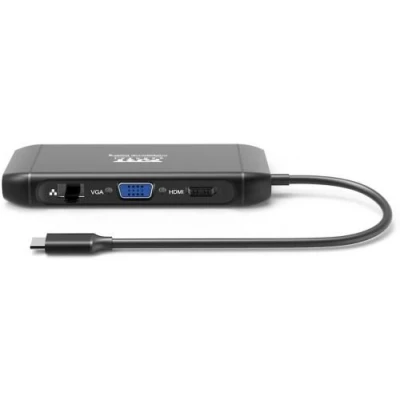 Image de Station d&#039;accueil USB C Port Connect Professional Docking 7 en 1 4K pour Windows Mac OS et Android 100 W Noir