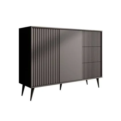 Afbeelding van Meubella Dressoir Winq Antraciet 135 cm