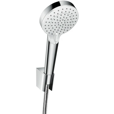 Afbeelding van Hansgrohe Crometta vario porter doucheset ecosmart met slang 160cm wit chroom