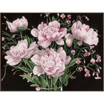 Afbeelding van Telpakket kit Roze rozen Lanarte PN 0021224