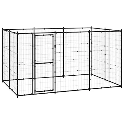 Afbeelding van vidaXL Hondenkennel 7,26 m² staal