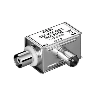 Afbeelding van IEC (m) (v) coax mantelstroomfilter / aardlus isolator