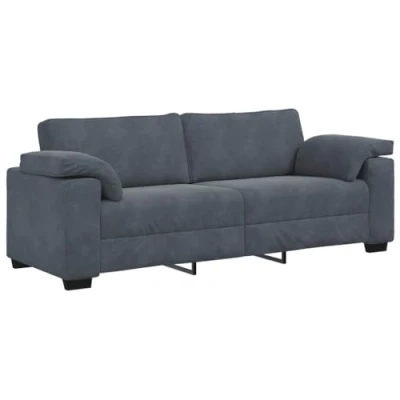 Afbeelding van vidaXL 3 zitsbank 178 cm fluweel donkergrijs