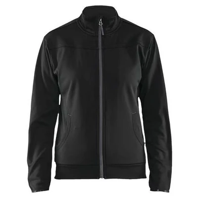 Image de Sweat zippé femme noir/gris foncé
