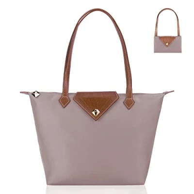 Afbeelding van BOJLY Oxford Dames Opvouwbare Schoudertas Grote Capaciteit Handtas Nylon Winkelen Tote Strand Reistas Waterdicht Casual Roze, S, Eenvoudig, Elegant