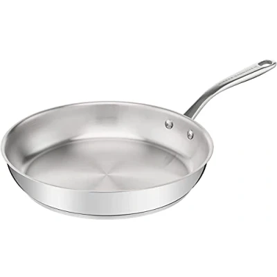 Afbeelding van Tefal Pierre Gagnaire Pan van roestvrij staal, 24 cm, warmteverdelingsbasis, geklonken handgreep, robuust, elegant design, voor alle warmtebronnen inclusief inductie, gemaakt in Frankrijk H8220402