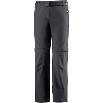 Afbeelding van CMP Zip Off transpirant 3T51445 broek, afritsbare 3T51445, Antraciet/Zwart