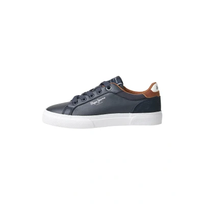 Afbeelding van Pepe Jeans Kenton Court B Sneakers laag voor kinderen, Maat: 33, Navy blue Leer/ synthetisch