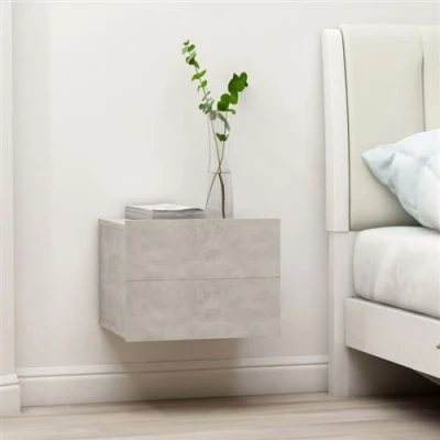 Afbeelding van Nachtkastjes 2 st 40x30x30 cm spaanplaat betongrijs