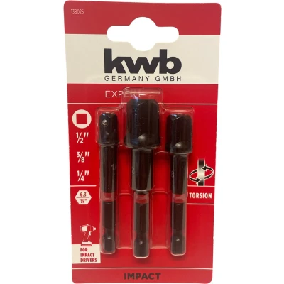 Afbeelding van KWB Dophouder impact set 3 stuks