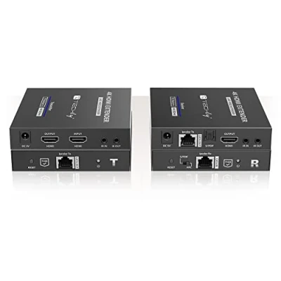 Afbeelding van Techly HDMI Extender Set Zwart Overdrachtsafstand over Cat6 / 6A 7 tot 70m draadloze overdracht (HDMI, RJ45, Ethernet LAN, 9.87 cm), Data + Video Adapter,
