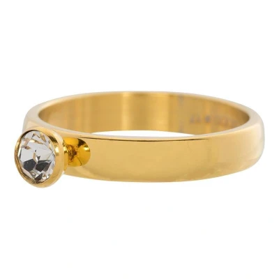 Afbeelding van iXXXi Zirconia stone crystal Vulring 4mm Gold maat 18
