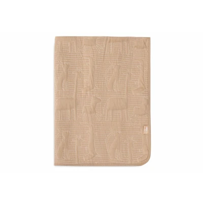 Afbeelding van Jollein Deken Wieg 75x100cm Jungle Jambo Biscuit/Oatmeal