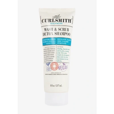 Afbeelding van Curlsmith Wash &amp; Scrub Detox Pro Biotic Veganistische peeling zuiverende shampoo voor alle haartypes, gezonde hoofdhuid (237ml)