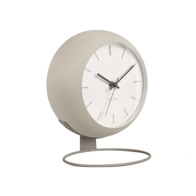 Afbeelding van Karlsson tafelklok Nirvana Globe Warm grey grijs / 14 x 21 25 cm Metaal