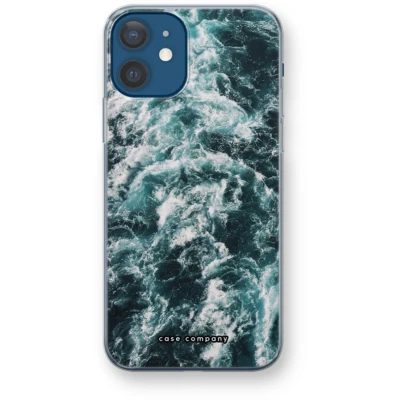 Afbeelding van Case Company® hoesje geschikt voor iPhone 12 Zee golf Soft Cover Telefoonhoesje Bescherming aan alle Kanten en Schermrand