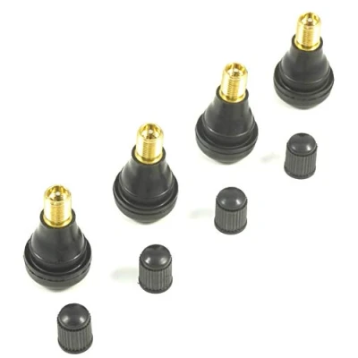 Afbeelding van 4 stuks rubberen ventielen Snap In TR 412 35 mm