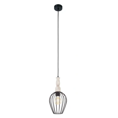 Afbeelding van EGLO Vintage Norham Hanglamp 1 Lichts Zwart, Bruin