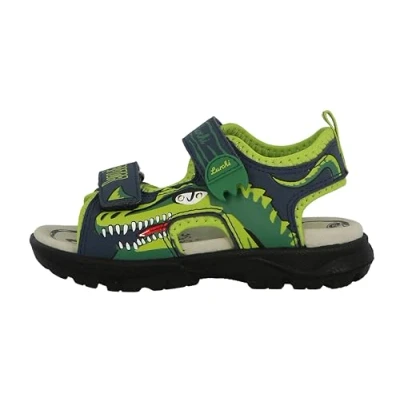 Afbeelding van Lurchi Krypto Blinky Outdoorsandalen voor kinderen, Maat: 35, Dark blue/green Textiel/ synthetisch