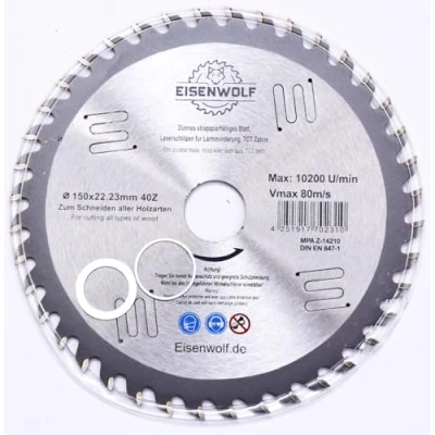 Afbeelding van Hoogwaardig cirkelzaagblad voor hout, 150 mm diameter x 22,23 mm, gat 16 40 tanden