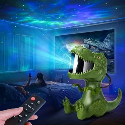 Afbeelding van Kidsjoy Dinosaurus sterrenhemelprojector, 360 graden draaibaar, met afstandsbediening, 8 mistmodi, 2 sterrenmodi, helderheid en snelheid instelbaar, cadeau voor kinderkamer