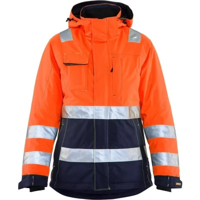 Afbeelding van Blaklader Dames Winterjas High Vis 4872 1987 Oranje/Marineblauw