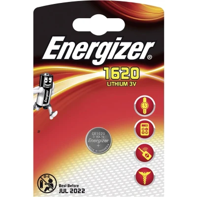 Afbeelding van Energizer Lithium Knoopcel Batterij CR1620 3 V 1 Blister