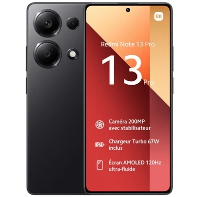 Image de Xiaomi Redmi Note 13 Pro 4G 8Go/256Go Noir avec Proximus contrat 150 mn + 5000 Mo