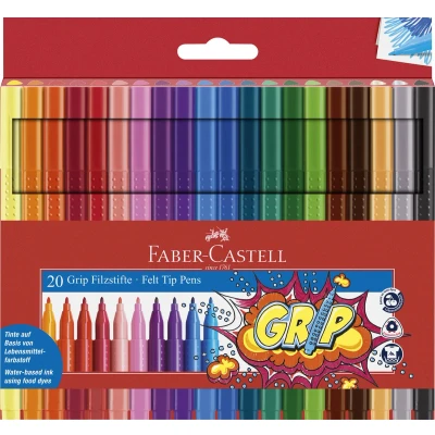 Afbeelding van Faber Castell Fc 155320 20 Viltstiften Grip Doos 5 Stuks