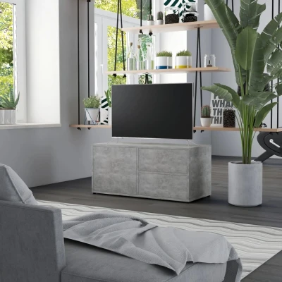 Afbeelding van Tv meubel 80x34x36 cm spaanplaat betongrijs