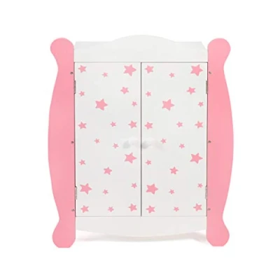 Afbeelding van Bayer Chic 2000 Poppen Kledingkastje Pink Stars