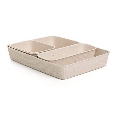 Afbeelding van Tatay Baobab Organisatiemanden Set 4 Eenheden Beige Slim
