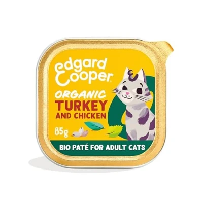 Afbeelding van 16x Edgard &amp; Cooper Kattenvoer Adult Pate Biologische Kalkoen 85 gr