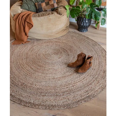 Afbeelding van Rond Jute Vloerkleed Pure Naturel 190 Cm