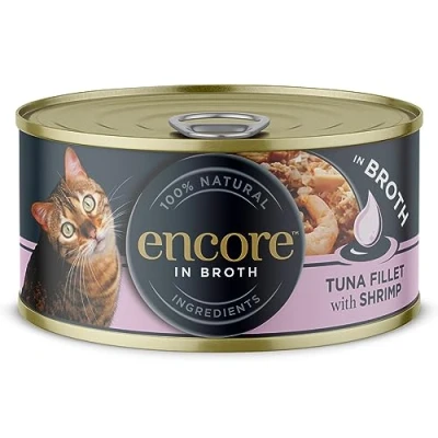 Afbeelding van 16x 70g Encore Blik Tonijn en garnalen Kattenvoer Nat