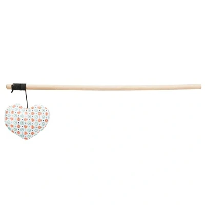 Afbeelding van Trixie kattenhengel hart hout / stof assorti (35 CM)