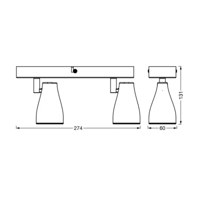 Afbeelding van LEDVANCE LED SPOT PEAR plafondmontagespot, sw, 8,6W, 420lm